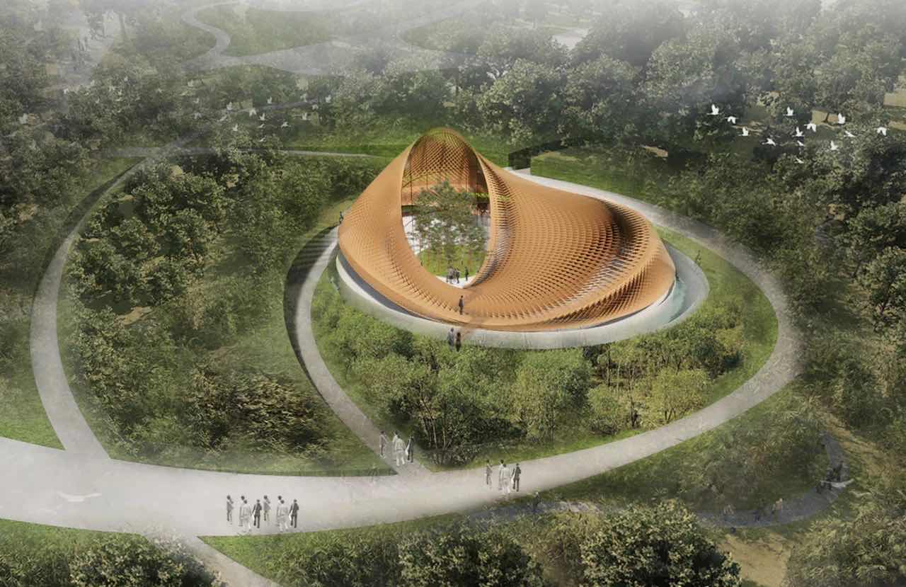 第十届中国花博会-竹藤馆运用3D打印技术进行工艺设计